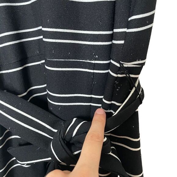 Hutch Anthro Striped Black and White dress with Tie Waist - Picture 4 of 4